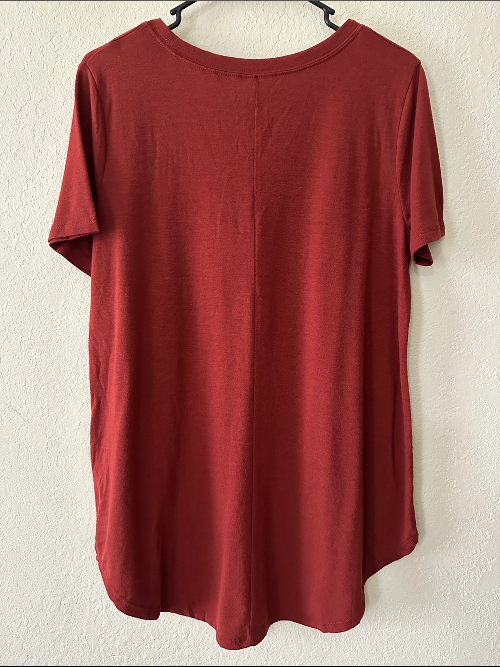 Zenana Outfitters Rust Terracotta Relaxed Longline Tunic Tee - Picture 10 of 12